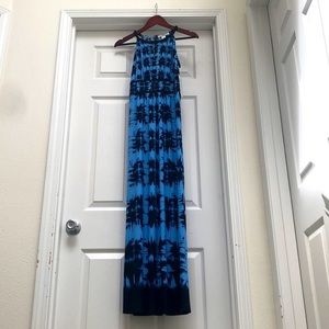 Beautiful Blue and Navy knit Maxi Dress, size 2